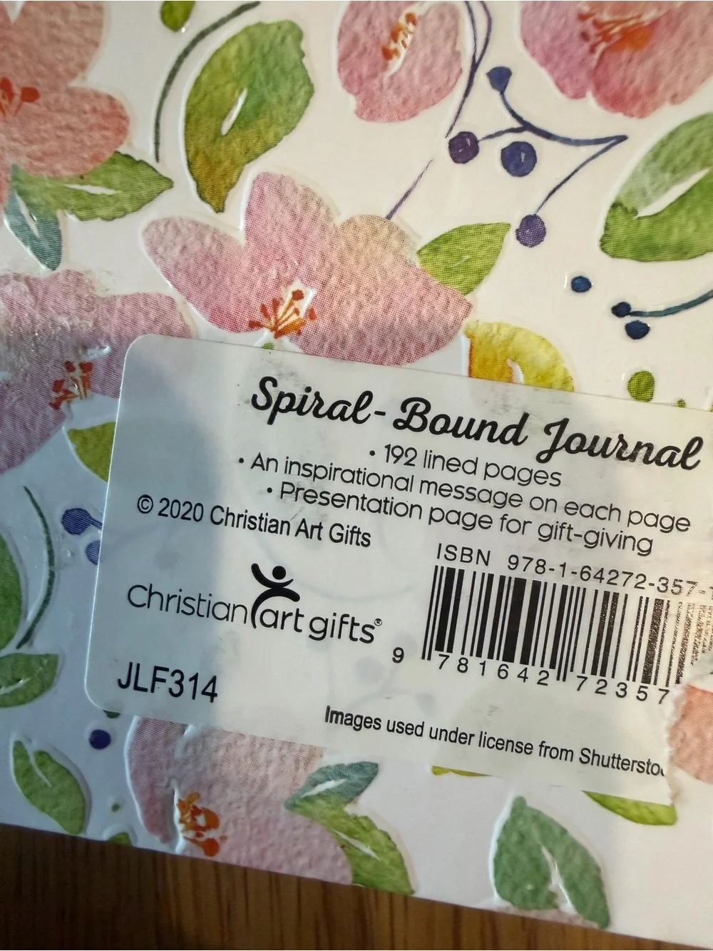 Christian Art Gifts “With God All Things Are Possible” Floral Journal